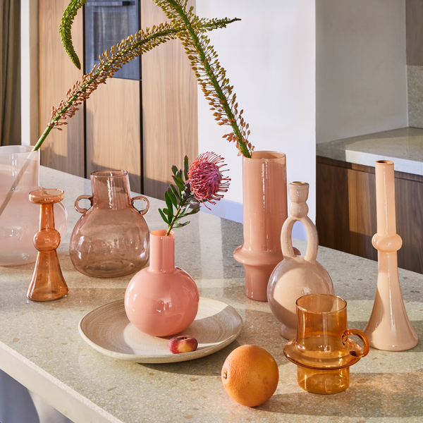 Vase Collo cream blush, XS