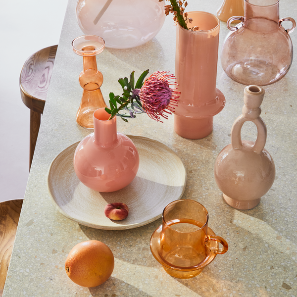 Vase Collo cream blush, XS