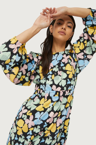 Jacinto Floral Print Midi Dress