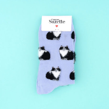 Black & White Cat Socks