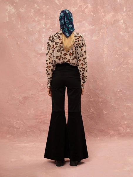 OVERSIZED CHIFFON SHIRT - LEOPARD