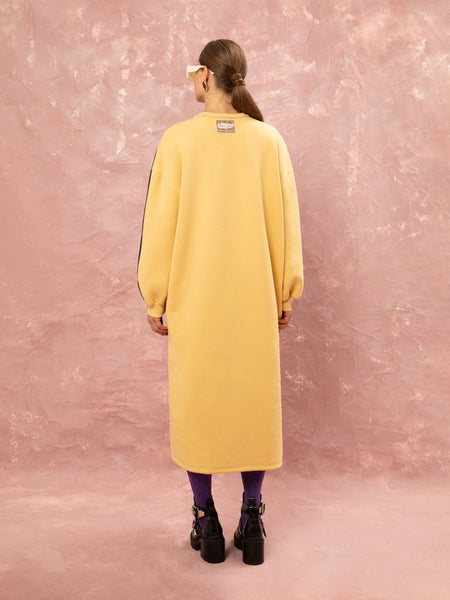 FUTTER OVERSIZED DRESS - DARK BLUE/YELLOW