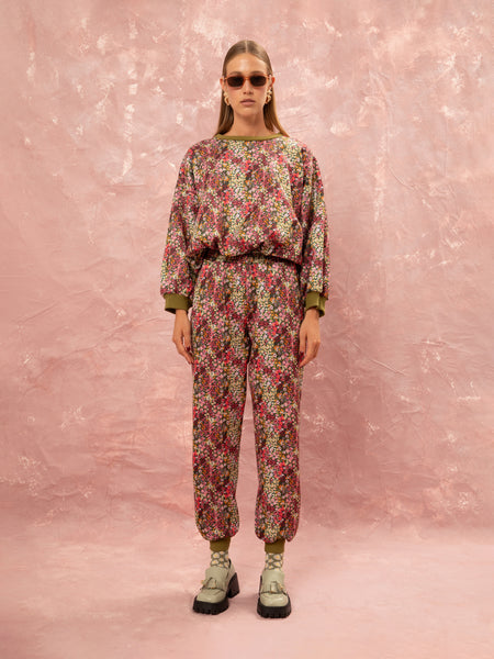 CROPPED FUTTER SWEATER - LIBERTY FLORAL