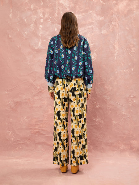 CROPPED FUTTER SWEATER - MOONFLOWERS