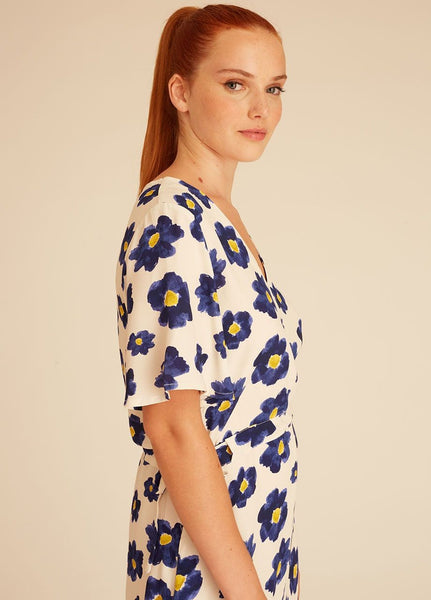 BLUE FLOWERS SHORT DRESS
