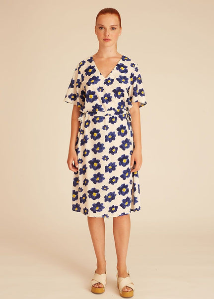 BLUE FLOWERS SHORT DRESS
