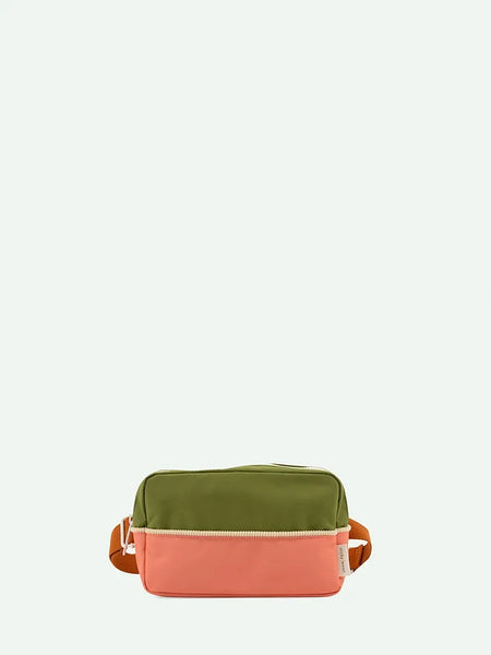 Fanny pack Large - Sprout green & flowerpink