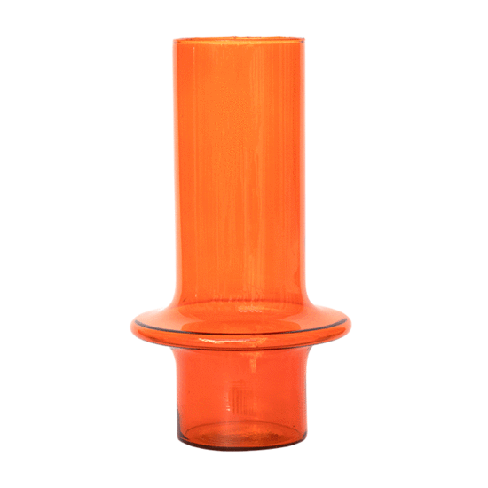 Vase recycled glass - Paprika