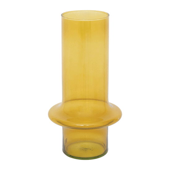 Vase recycled glass - Yolk yellow