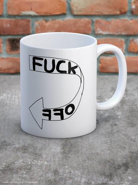 DAVID SHRIGLEY - FUCK OFF ARROW MUG