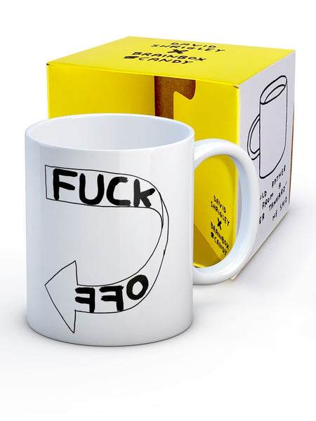 DAVID SHRIGLEY - FUCK OFF ARROW MUG