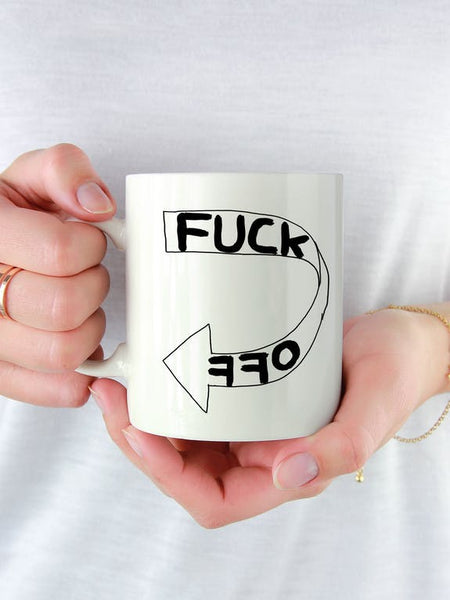 DAVID SHRIGLEY - FUCK OFF ARROW MUG