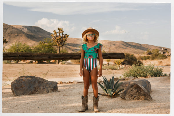 Puff Collar Swimsuit – Fool’s Gold
