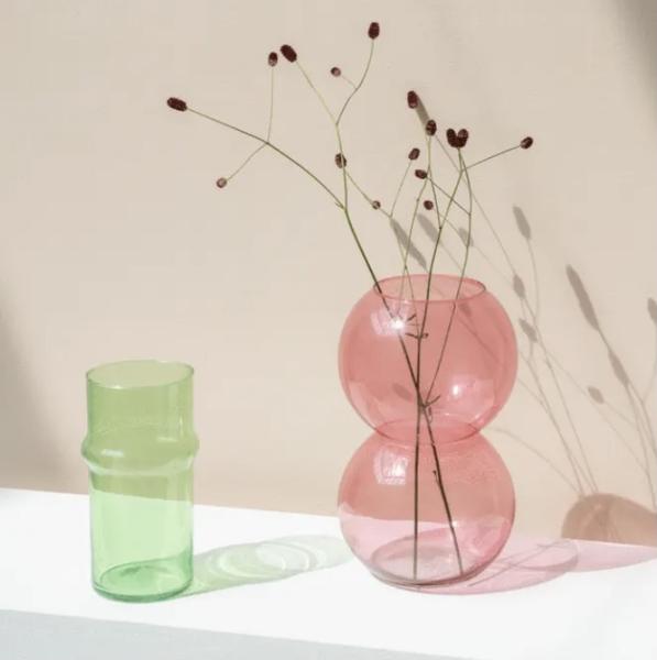 Vase Recyled Glass Bulb - Branded Apricot
