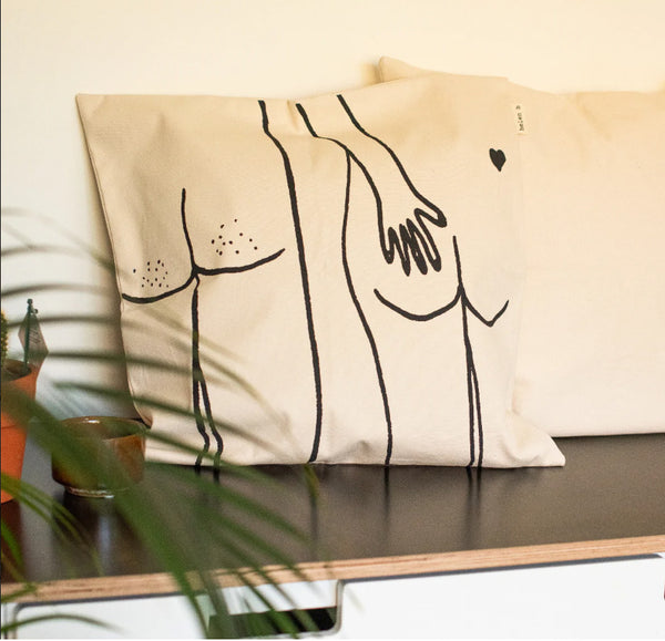 Cushion cover - Naked couple back