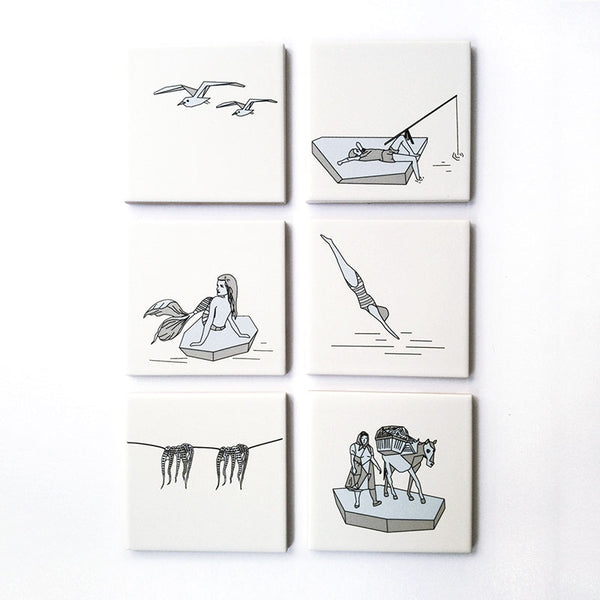 Days Ceramic Coasters