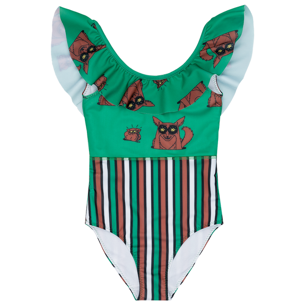 Puff Collar Swimsuit – Fool’s Gold