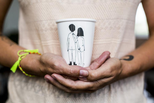Naked Couple Back cup