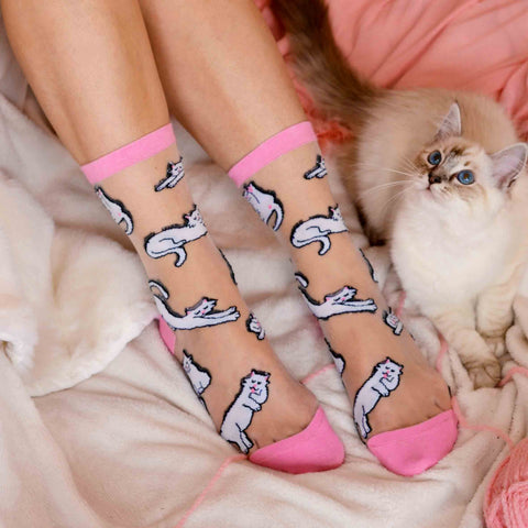 Cat Sheer Socks