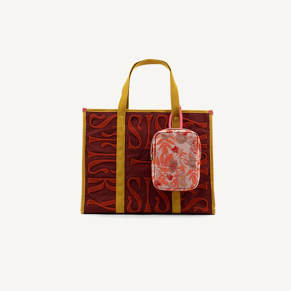 Shopper + floral knot bag