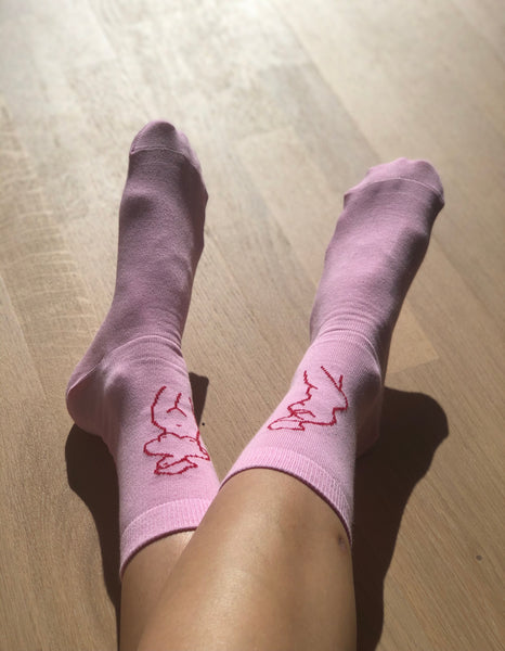 Mighty Aphrodite Socks - Pink