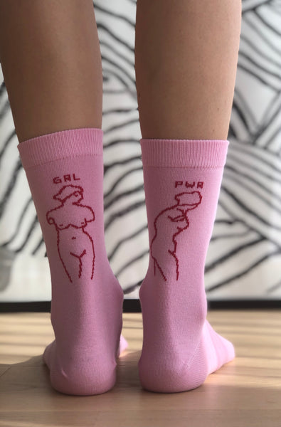 Mighty Aphrodite Socks - Pink