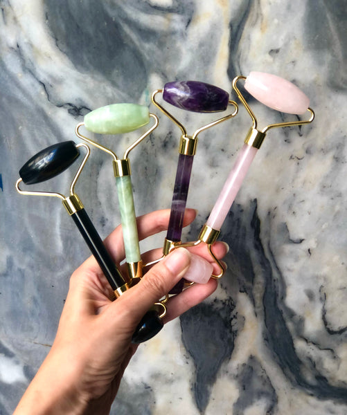 Anti-aging facial massage gift set (Jade/Rose Quartz)