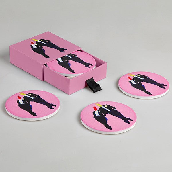 Set of 4 ceramic coasters - Ketch & Mout