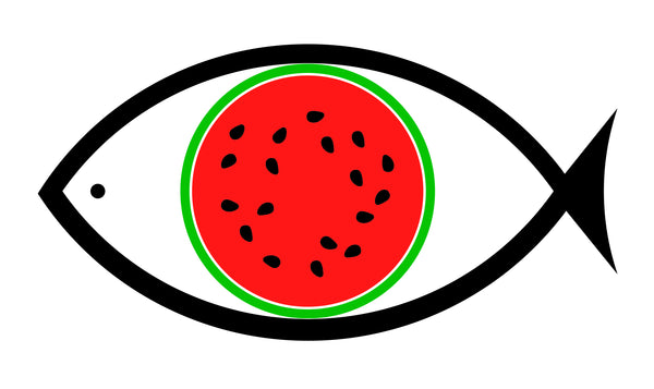 Fish-eye cushion (fish shape)