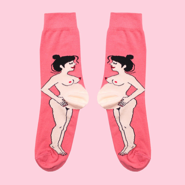 Pregnant Woman Socks