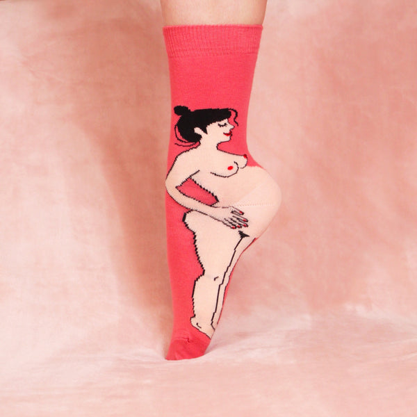 Pregnant Woman Socks