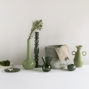 Flower Vase Recycled Glass By Mieke Cuppen S, DUCK GREEN