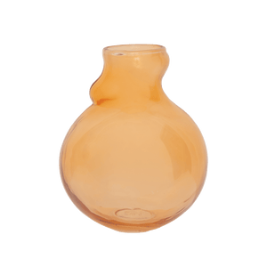 Vase recycled glass Quirky C, Apricot nectar