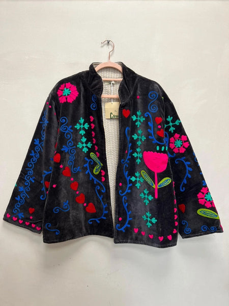 Embroidered Velvet Jacket