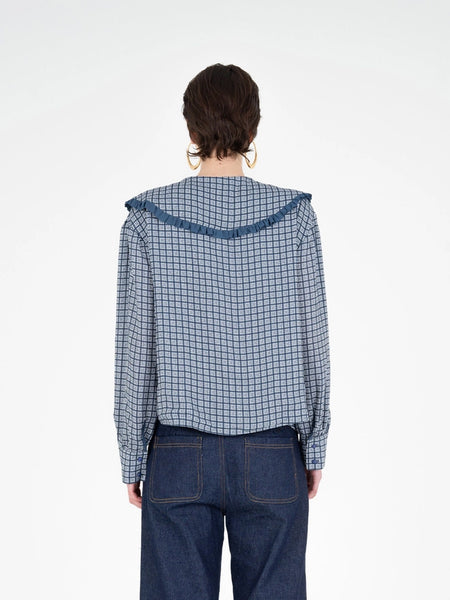 MYSTIC TARTAN PRINT BLOUSE