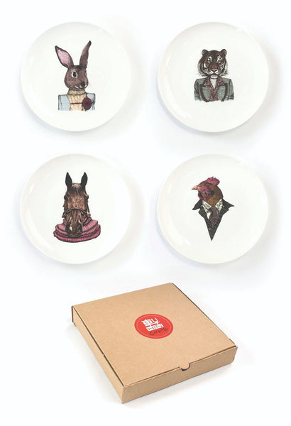 Art Animal Plates (set of 4)