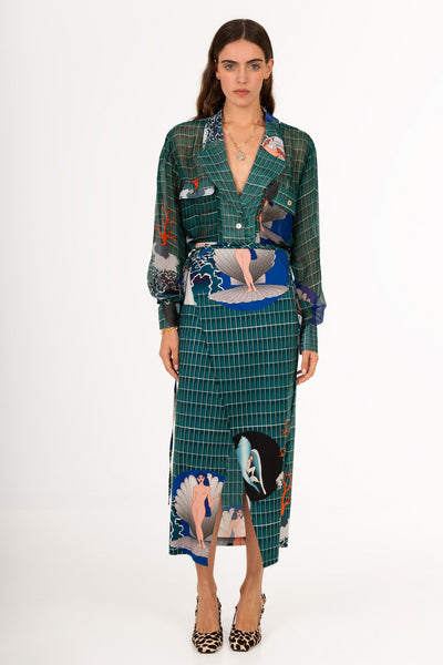 Urban Seased green - Wrap Skirt