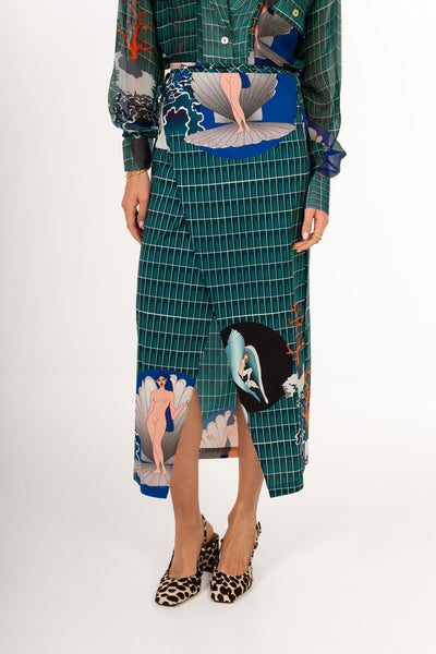 Urban Seased green - Wrap Skirt