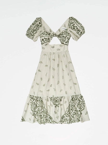 MASTER GREEN PAISLEY-STYLE PRINT MAXI DRESS