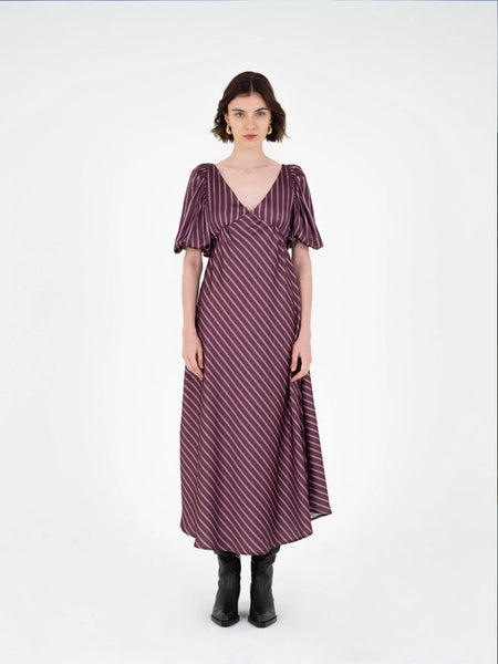 Soulful Striped Midi Dress