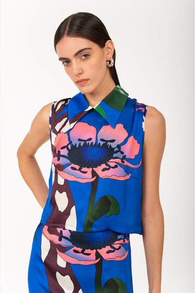Lilly Blue - Crop Top Shirt