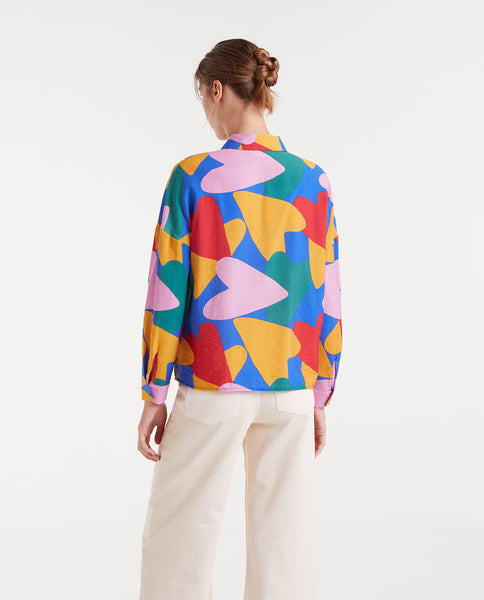 Light crepe shirt with Cupid print