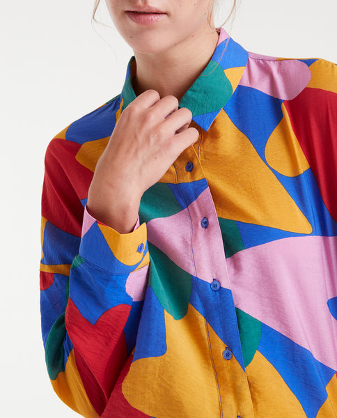 Light crepe shirt with Cupid print