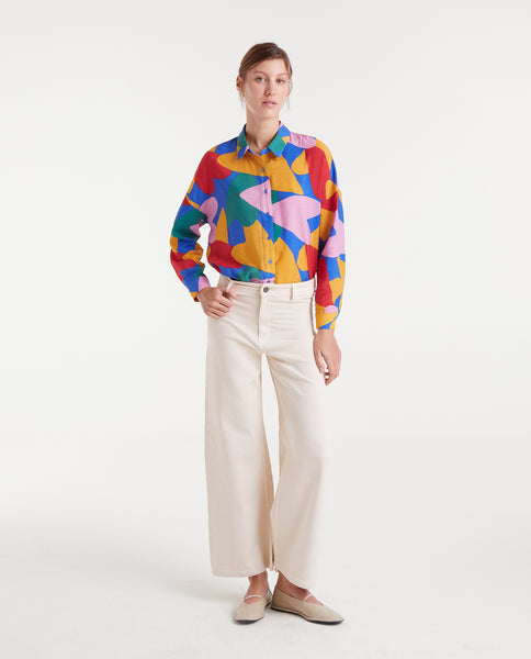 Light crepe shirt with Cupid print