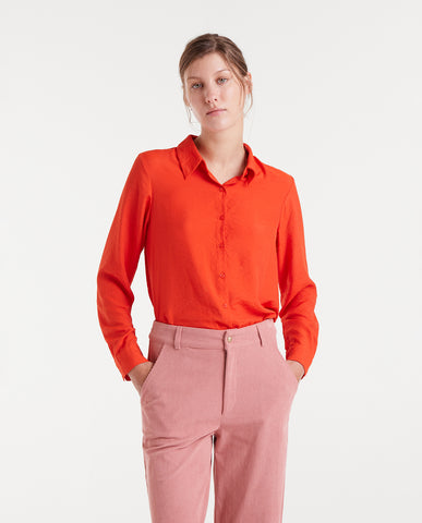 Orange fluid shirt
