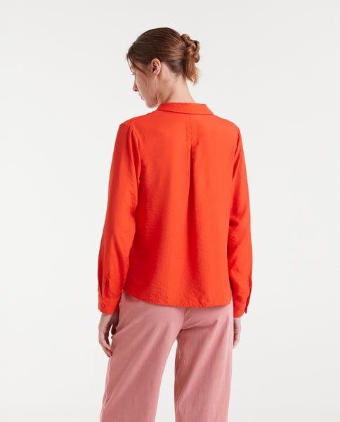 Orange fluid shirt