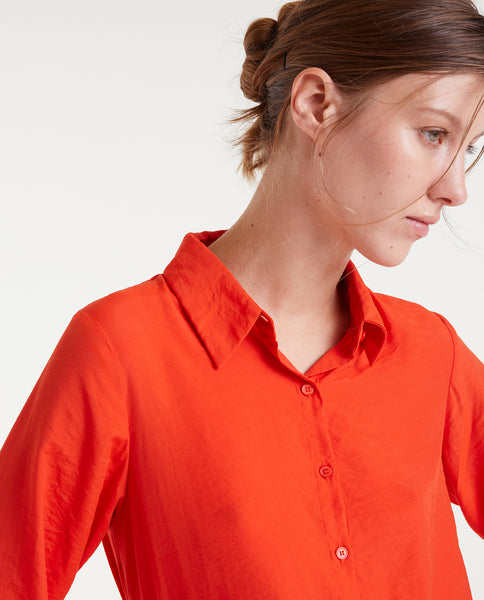 Orange fluid shirt