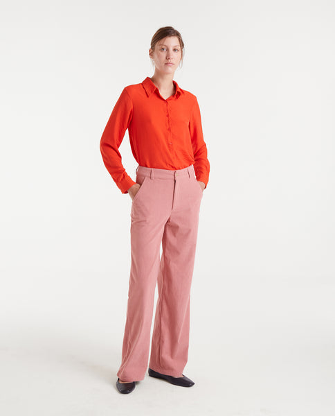 Orange fluid shirt