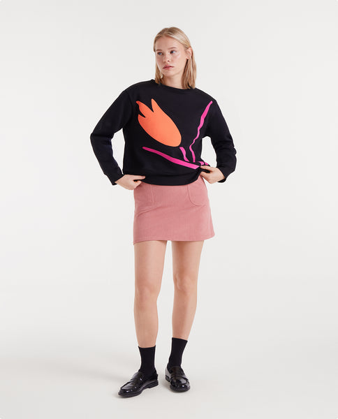 Flower print sweatshirt