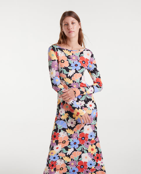 Hampton Big Print Midi Dress